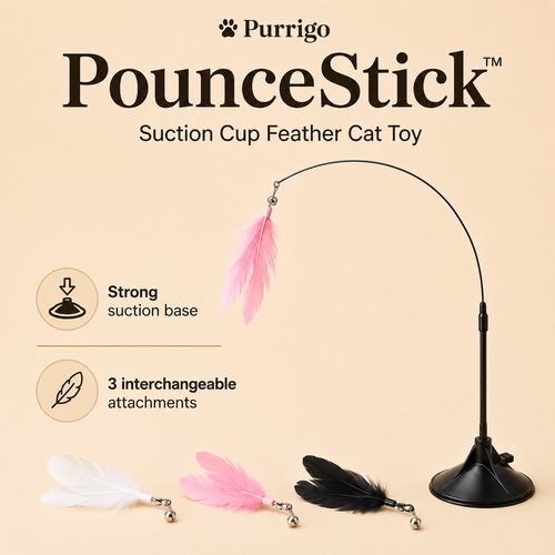 PounceStick suction cup features